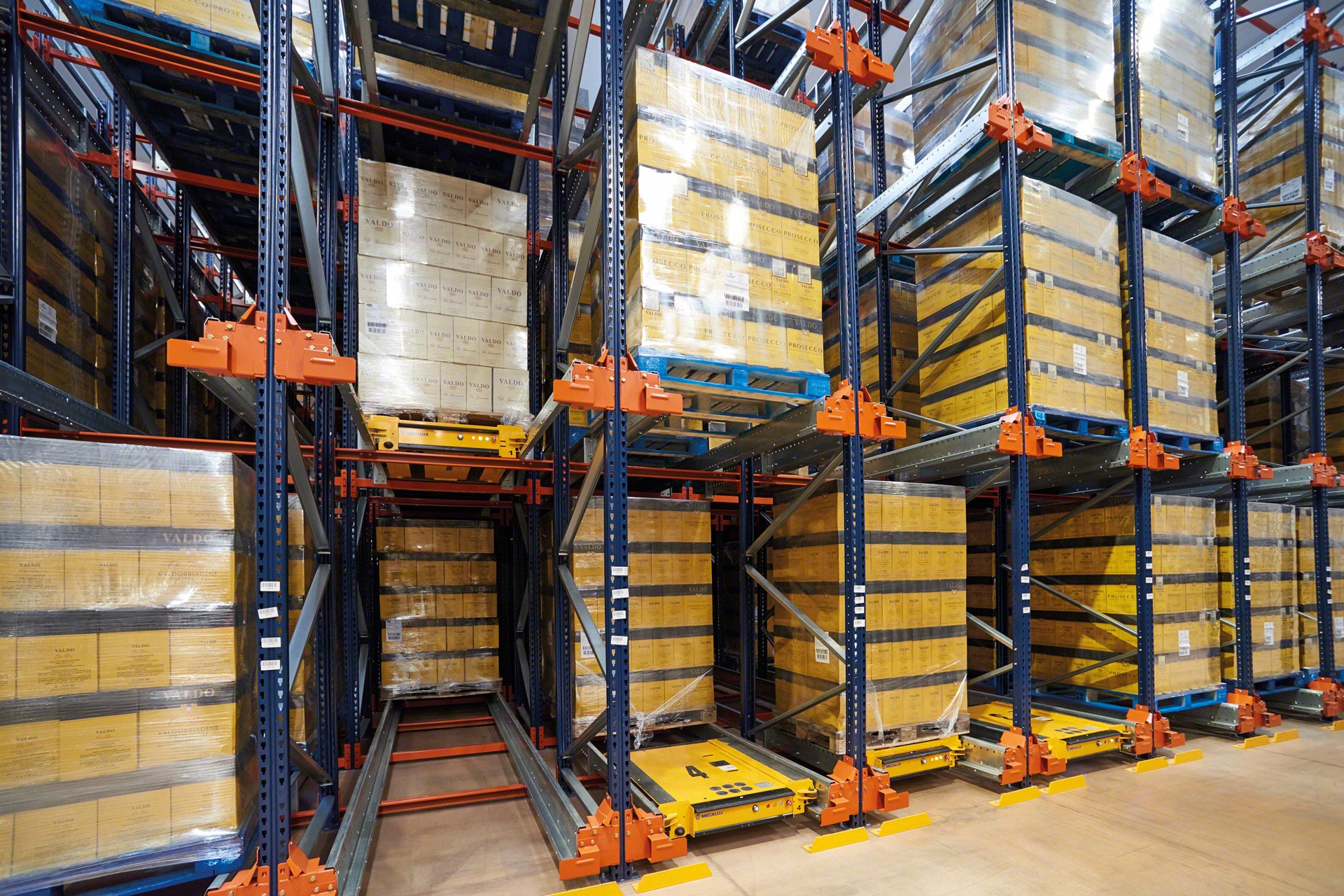 In compact racking systems, one shuttle can be placed in each channel to increase productivity